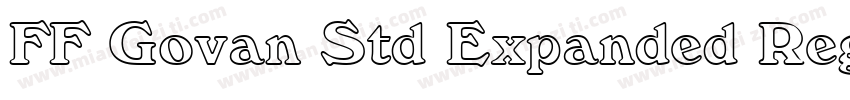 FF Govan Std Expanded Regular字体转换